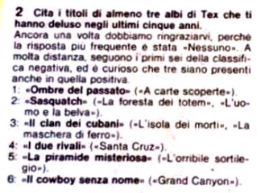 D1 Risultati sondaggio Tex 264c