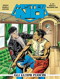 Copertina di Mister No n. 331 “Gli ultimi fuochi”