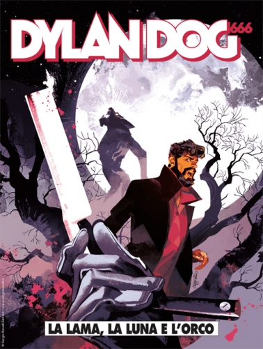 Copertina di Dylan Dog n. 403 “La lama, la luna e l'orco”
